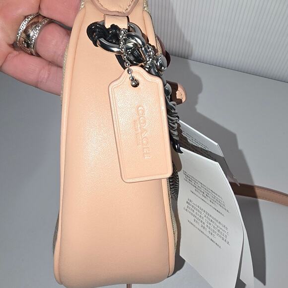 Coach Carmen Mini Crossbody in Signature Jacquard Faded Blush Top Handle  NEW - Picture 10 of 13